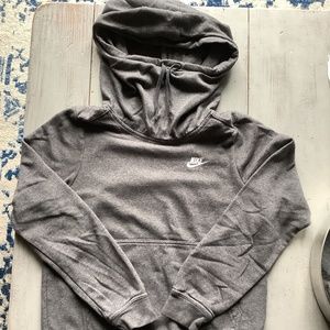 Nike Grey Cowl Neck Pullover Sweatshirt Size S